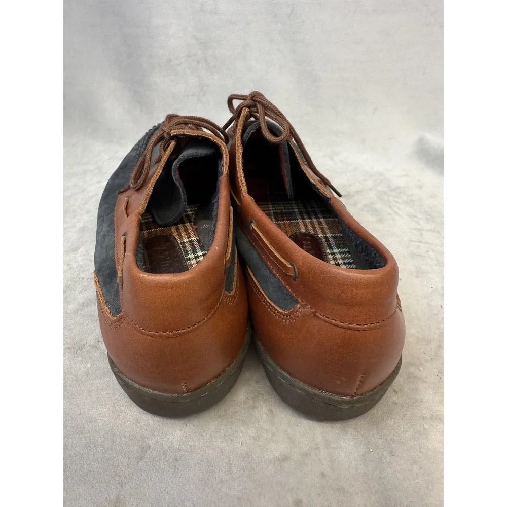 Hush Puppies Shoes Mens Size 10M‎ Leather Moc Toe Casual Lace Up Loafers
